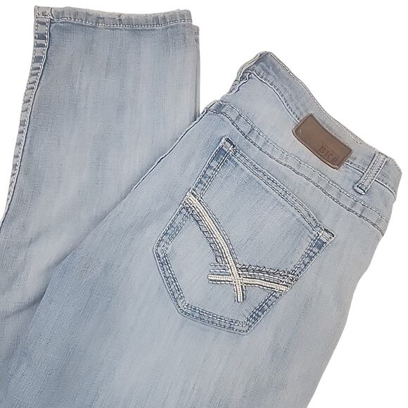 Bke Mens Blue Stretch Denim Jeans Nolan Straight Leg Size 36XL - Picture 1 of 14